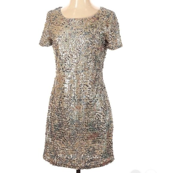 Rachel Zoe Dresses & Skirts - Rachel Zoe Size 2 Cocktail dress metal sequins metallic